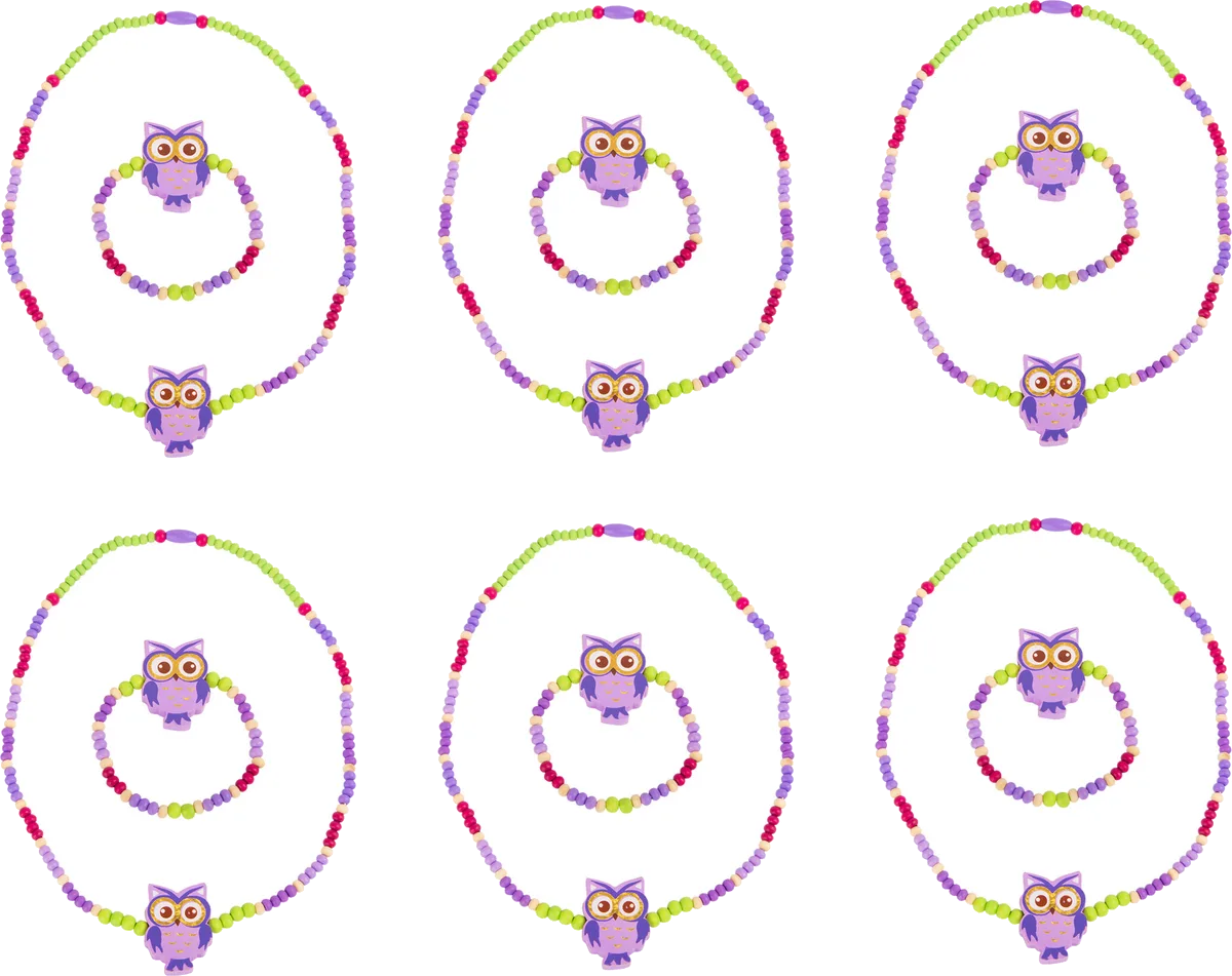 small foot Jewellery Supplement to Owl Display (12 pcs.), Purple - image 1