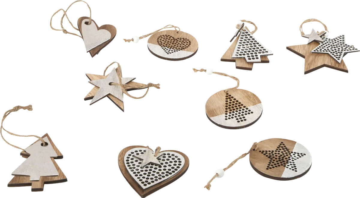 small foot Decorations (9 pcs), Christmas motifs - image 1