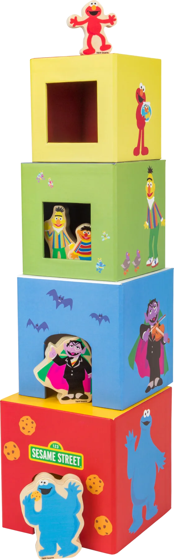 small foot Stacking Tower with Figures, SESAME STREET - image 1