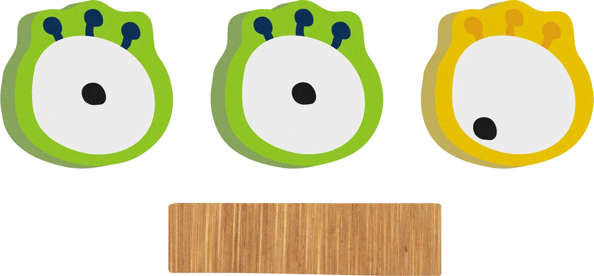 small foot ABC Letter Monster Eyes, Bamboo - image 1