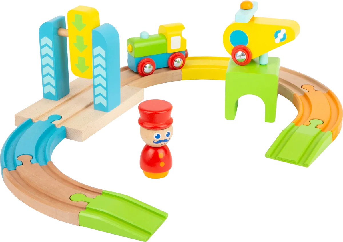 small foot Railway with Helicopter, Junior - image 1
