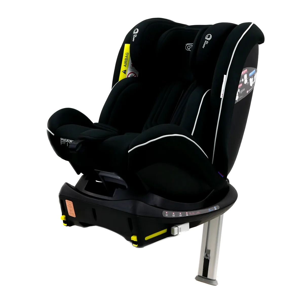 Asalvo Car Seat 0-36 kg. and 360 degree rotation, Phoenix Fix, Black - image 1