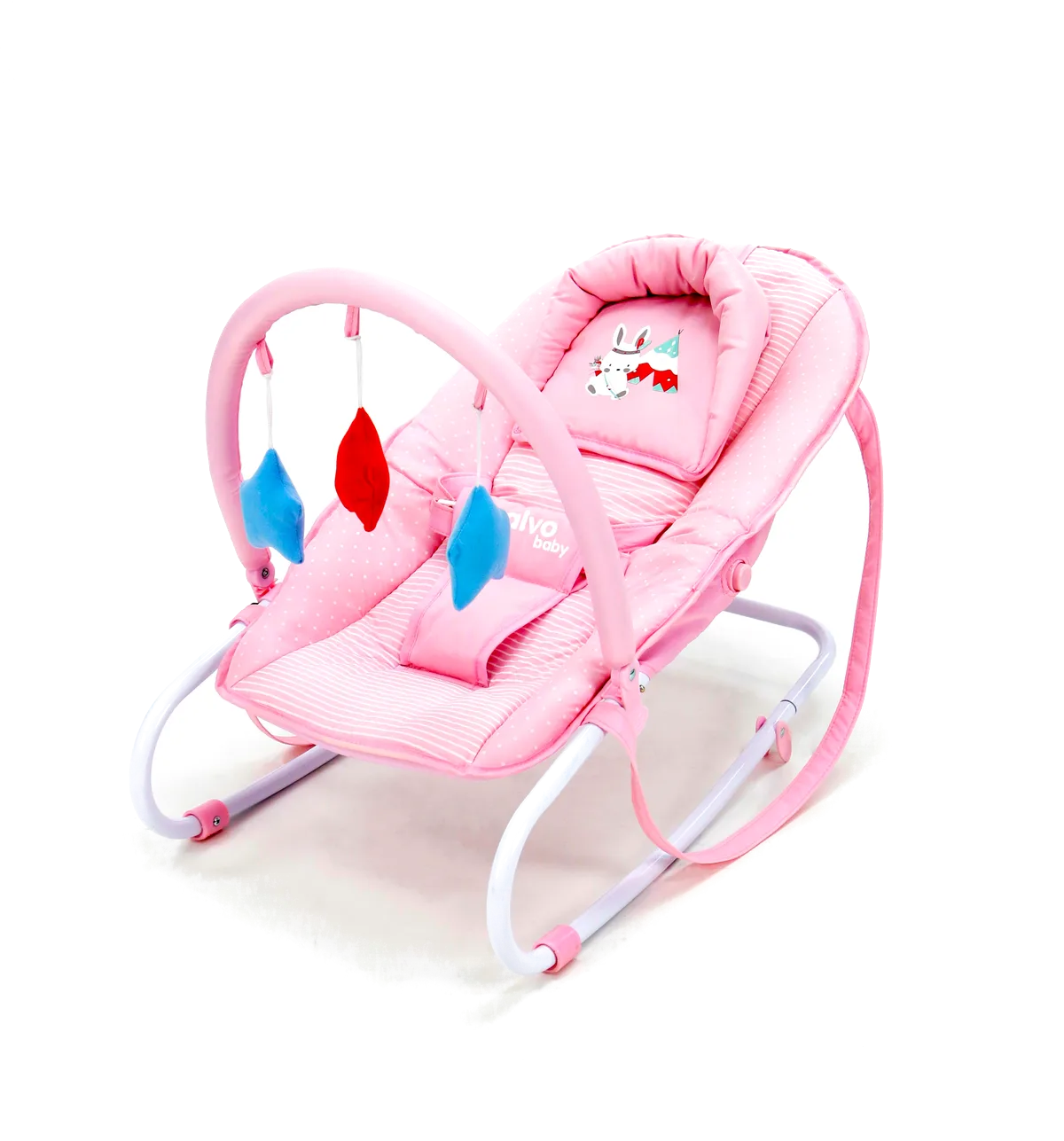 Asalvo Baby Bouncer Baby Rabbit Tipi, Pink - image 1