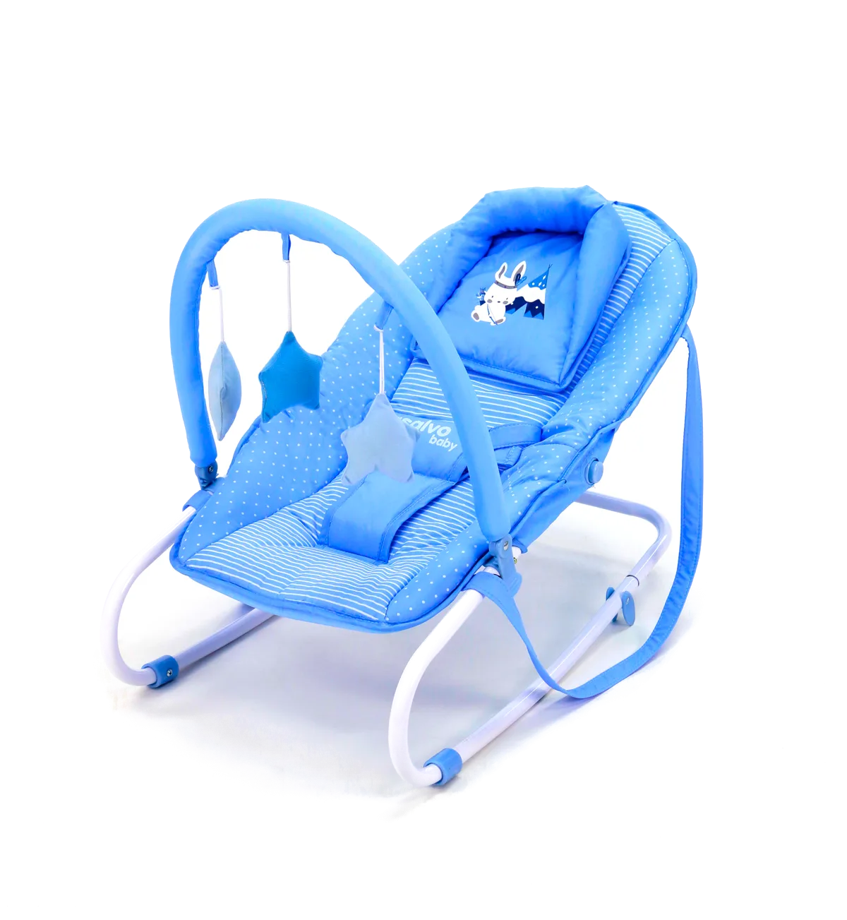Asalvo Baby Bouncer Baby Rabbit Tipi, Blue - image 1