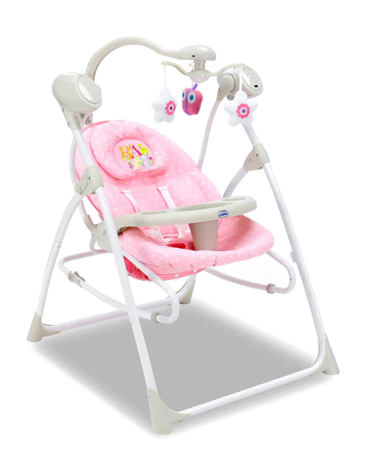 Asalvo Baby Bouncer Swing 3-in-1, Pink - image 1