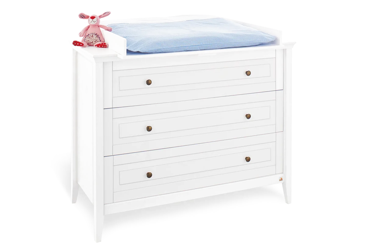 Pinolino Changing unit 'Smilla' wideSolid wood: pine, white glazed - image 1
