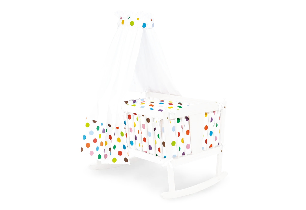 Pinolino Textile Equipment for Cradle 4 parts, Dots - image 1