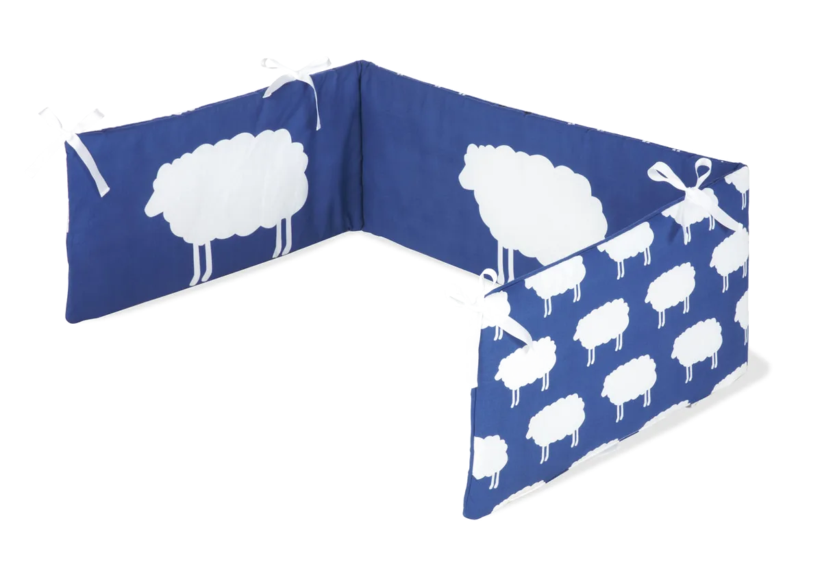 Pinolino Bed Bumper for Cot 165x28cm, Happy Sheep - image 1