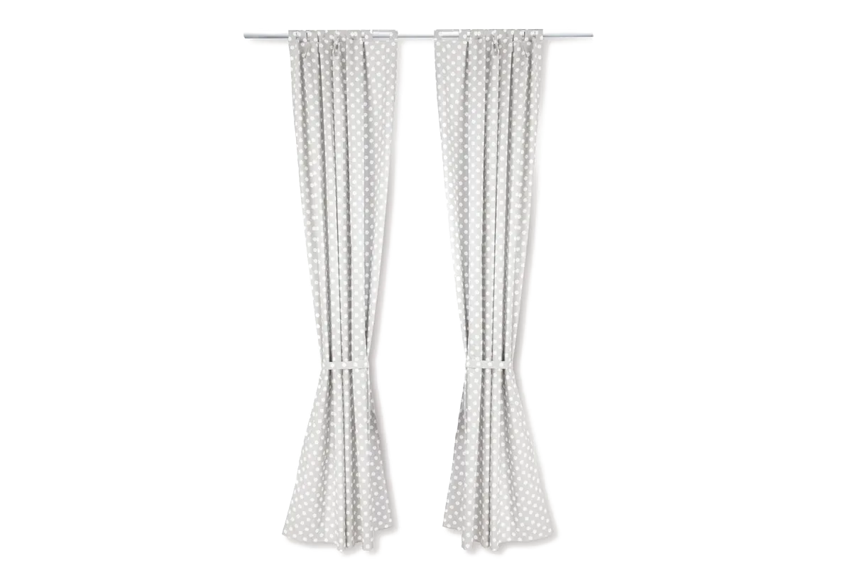 Pinolino Curtain Set, Dots/Grey - image 1