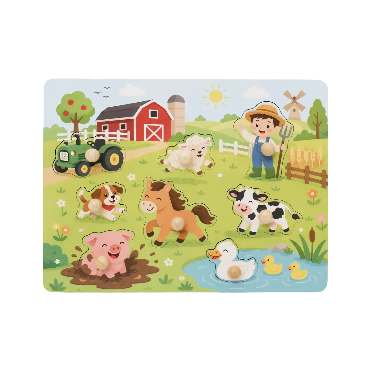 Kinder and Kids Flat Puzzle - Farm Animals
