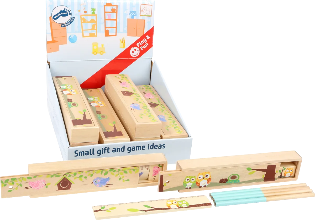 small foot Wooden Pencil Box Display, Set of 12 - image 1